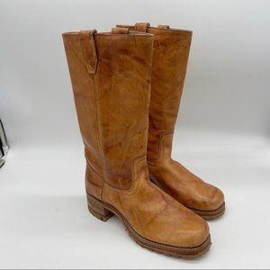 Vintage Genuine Leather Vibram Roccia Western Boots for Men